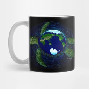 Earth Galaxy Turtle Mug